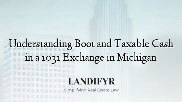 Understanding Boot and Taxable Cash in a 1031 Exchange in Michigan