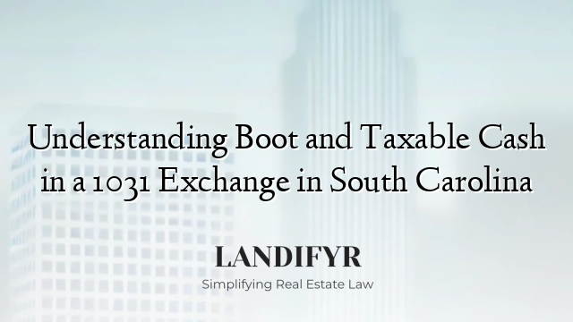 Understanding Boot and Taxable Cash in a 1031 Exchange in South Carolina