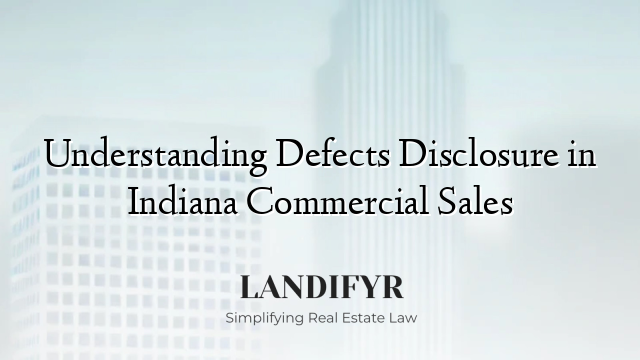 Understanding Defects Disclosure in Indiana Commercial Sales