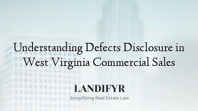 Understanding Defects Disclosure in West Virginia Commercial Sales
