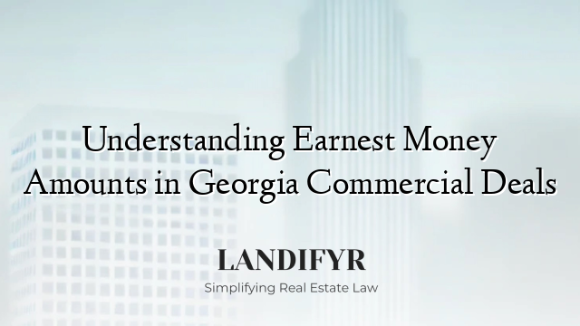 Understanding Earnest Money Amounts in Georgia Commercial Deals