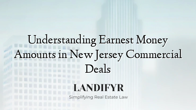 Understanding Earnest Money Amounts in New Jersey Commercial Deals