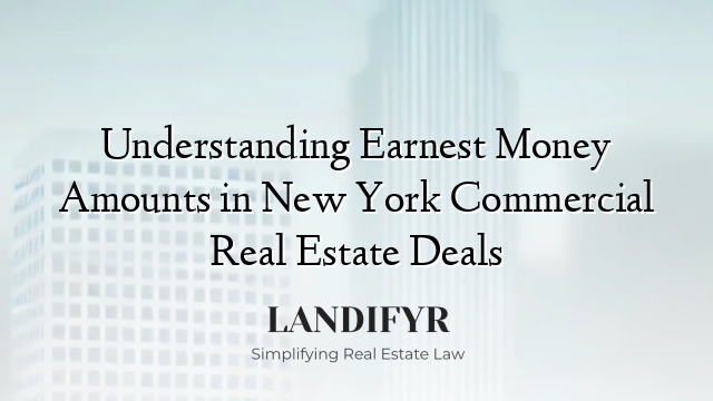 Understanding Earnest Money Amounts in New York Commercial Real Estate Deals