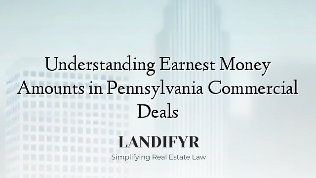 Understanding Earnest Money Amounts in Pennsylvania Commercial Deals