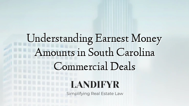 Understanding Earnest Money Amounts in South Carolina Commercial Deals