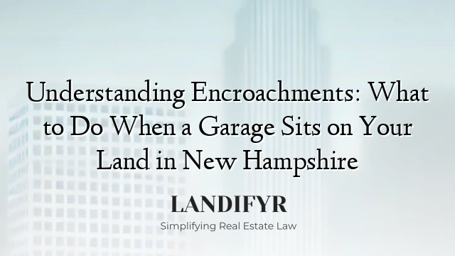 Understanding Encroachments: What to Do When a Garage Sits on Your Land in New Hampshire