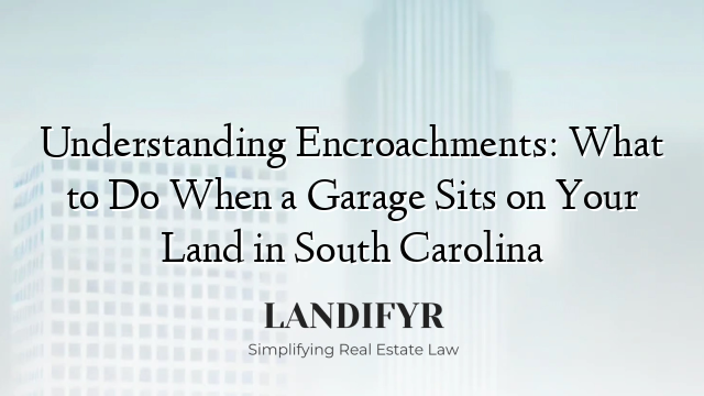 Understanding Encroachments: What to Do When a Garage Sits on Your Land in South Carolina