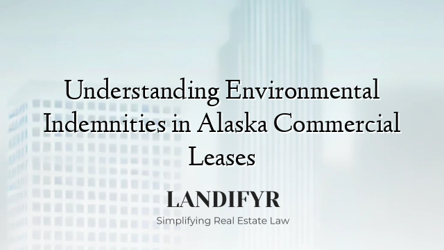 Understanding Environmental Indemnities in Alaska Commercial Leases