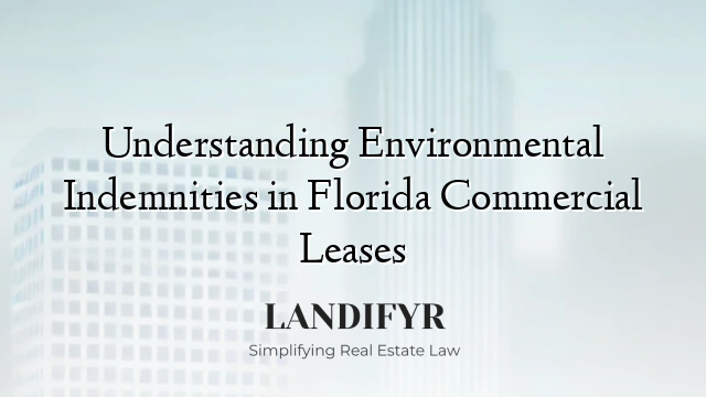 Understanding Environmental Indemnities in Florida Commercial Leases