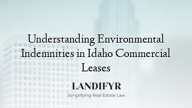 Understanding Environmental Indemnities in Idaho Commercial Leases