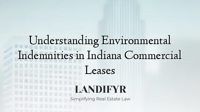 Understanding Environmental Indemnities in Indiana Commercial Leases