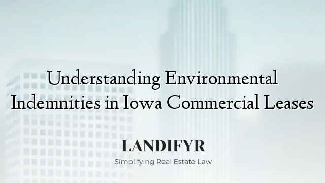 Understanding Environmental Indemnities in Iowa Commercial Leases