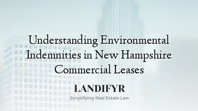 Understanding Environmental Indemnities in New Hampshire Commercial Leases