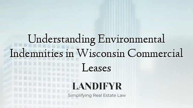 Understanding Environmental Indemnities in Wisconsin Commercial Leases
