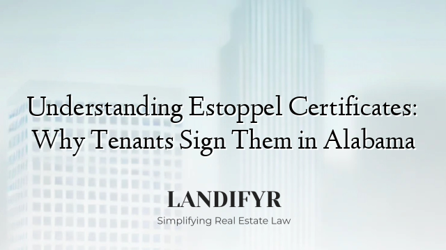 Understanding Estoppel Certificates: Why Tenants Sign Them in Alabama