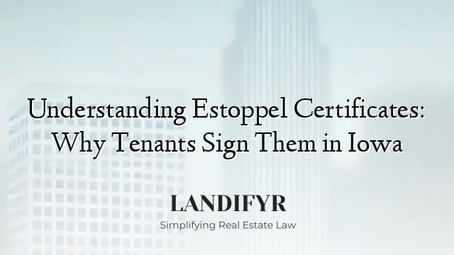 Understanding Estoppel Certificates: Why Tenants Sign Them in Iowa