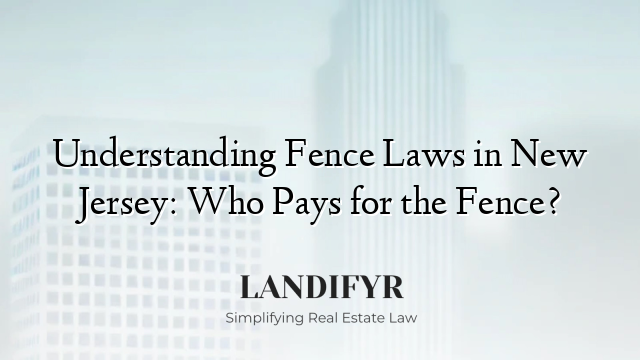 Understanding Fence Laws in New Jersey: Who Pays for the Fence?