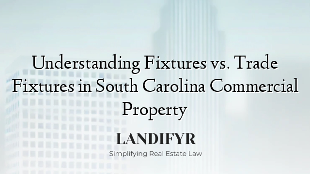 Understanding Fixtures vs. Trade Fixtures in South Carolina Commercial Property