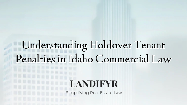 Understanding Holdover Tenant Penalties in Idaho Commercial Law