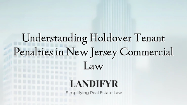 Understanding Holdover Tenant Penalties in New Jersey Commercial Law