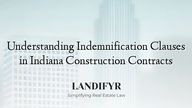 Understanding Indemnification Clauses in Indiana Construction Contracts