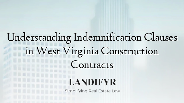 Understanding Indemnification Clauses in West Virginia Construction Contracts