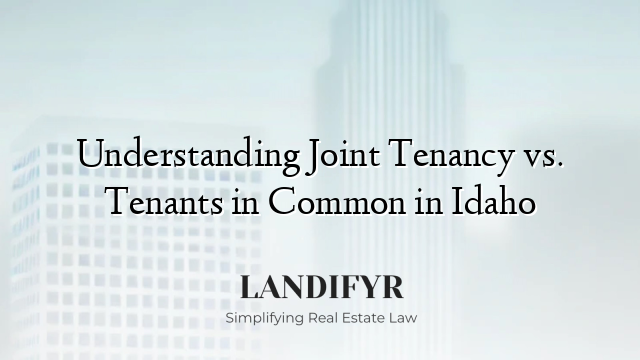 Understanding Joint Tenancy vs. Tenants in Common in Idaho