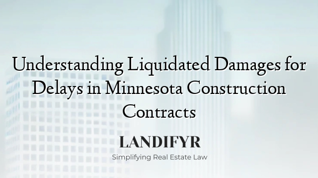 Understanding Liquidated Damages for Delays in Minnesota Construction Contracts