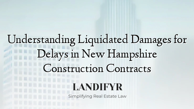 Understanding Liquidated Damages for Delays in New Hampshire Construction Contracts