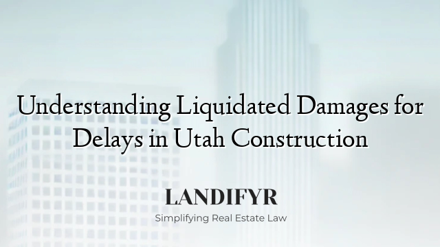 Understanding Liquidated Damages for Delays in Utah Construction