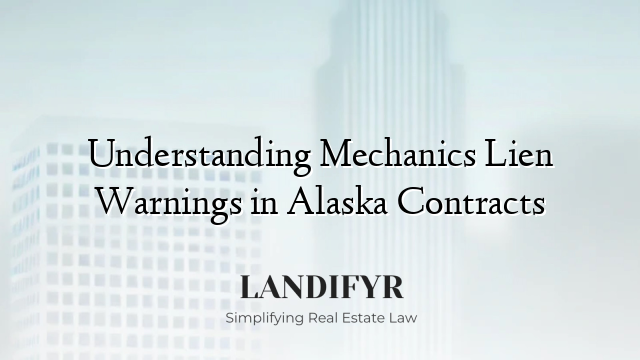 Understanding Mechanics Lien Warnings in Alaska Contracts