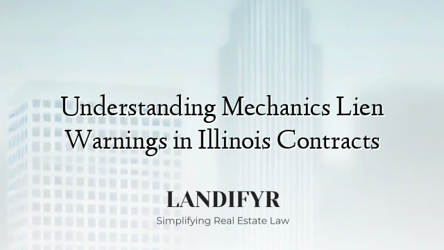Understanding Mechanics Lien Warnings in Illinois Contracts