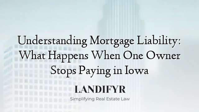 Understanding Mortgage Liability: What Happens When One Owner Stops Paying in Iowa
