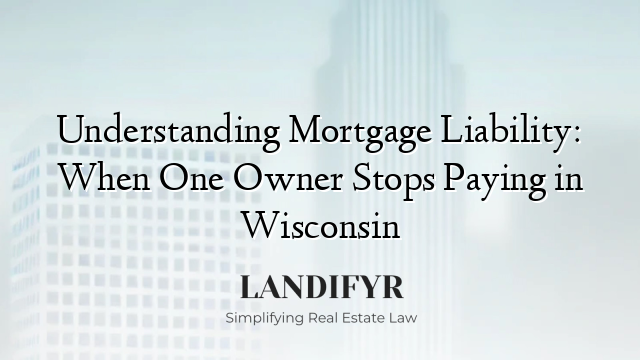 Understanding Mortgage Liability: When One Owner Stops Paying in Wisconsin
