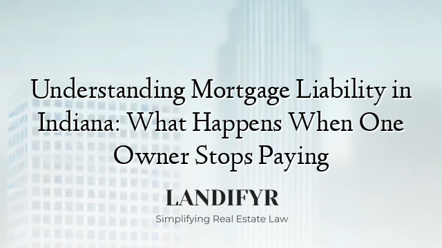 Understanding Mortgage Liability in Indiana: What Happens When One Owner Stops Paying