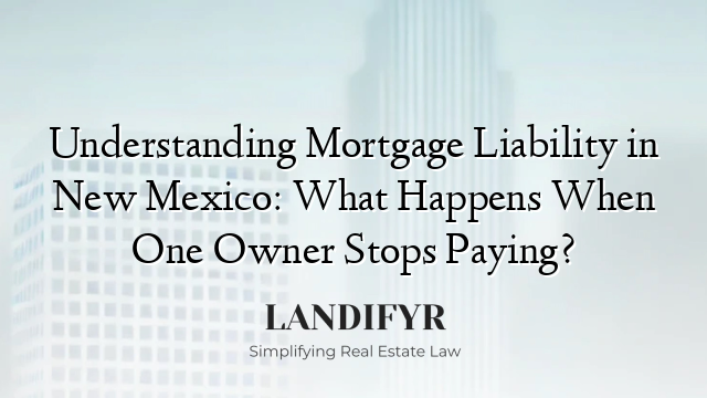 Understanding Mortgage Liability in New Mexico: What Happens When One Owner Stops Paying?