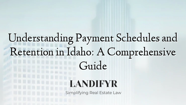 Understanding Payment Schedules and Retention in Idaho: A Comprehensive Guide