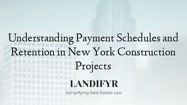 Understanding Payment Schedules and Retention in New York Construction Projects