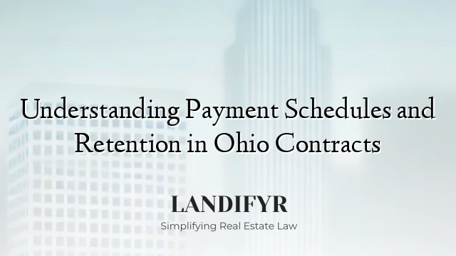 Understanding Payment Schedules and Retention in Ohio Contracts