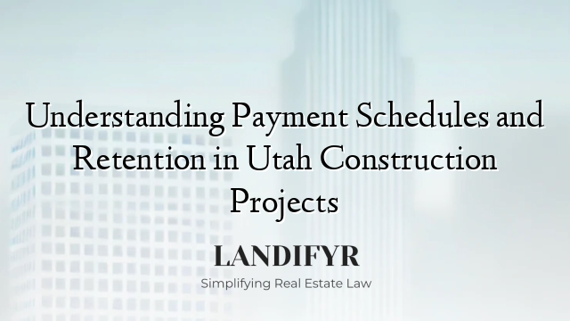 Understanding Payment Schedules and Retention in Utah Construction Projects