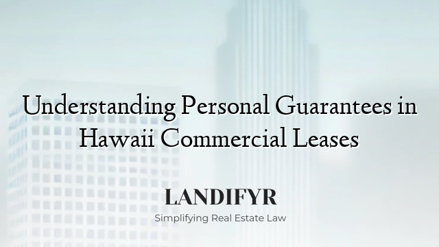 Understanding Personal Guarantees in Hawaii Commercial Leases