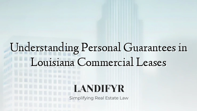 Understanding Personal Guarantees in Louisiana Commercial Leases