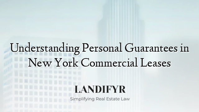 Understanding Personal Guarantees in New York Commercial Leases