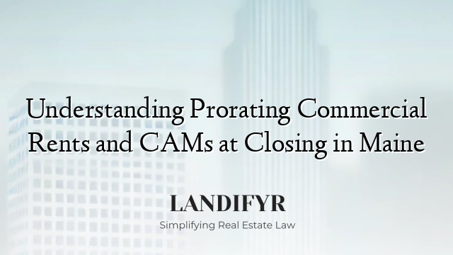 Understanding Prorating Commercial Rents and CAMs at Closing in Maine