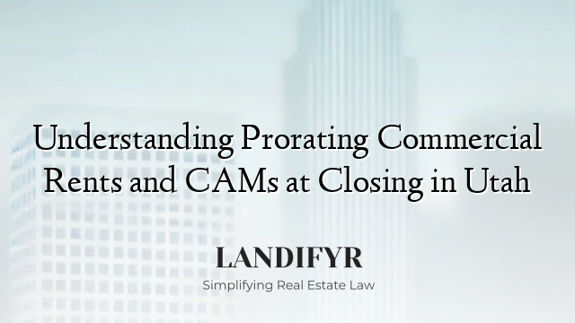 Understanding Prorating Commercial Rents and CAMs at Closing in Utah