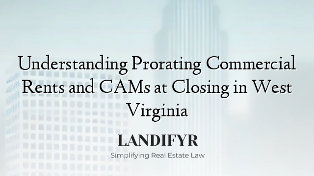 Understanding Prorating Commercial Rents and CAMs at Closing in West Virginia