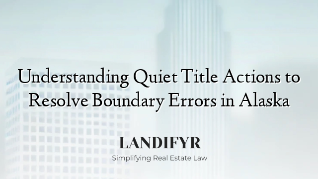 Understanding Quiet Title Actions to Resolve Boundary Errors in Alaska