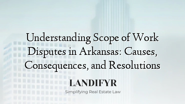 Understanding Scope of Work Disputes in Arkansas: Causes, Consequences, and Resolutions