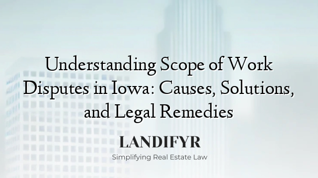 Understanding Scope of Work Disputes in Iowa: Causes, Solutions, and Legal Remedies