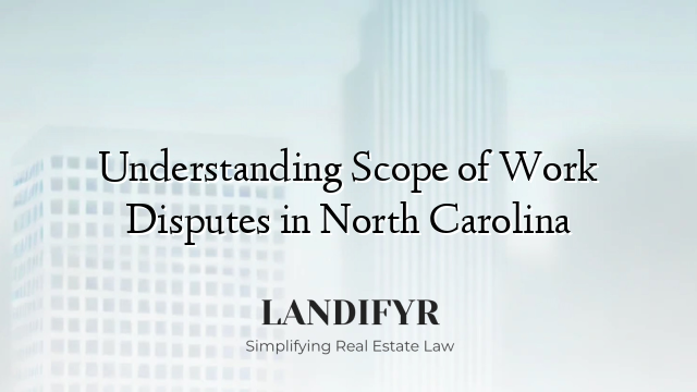 Understanding Scope of Work Disputes in North Carolina